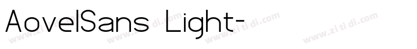 AovelSans Light字体转换